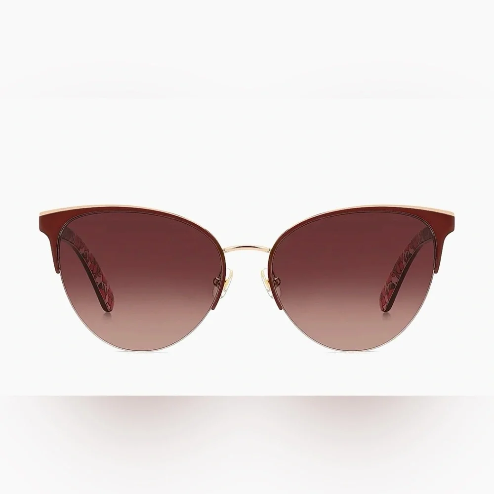 Kate Spade Izara Women's Rose Gradient Cat-Eye Sunglasses Floral Inside Bows NIC